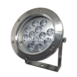 Подводный светодиодный прожектор (RGB IN ONE), 12-диодный, 12-24VDC, угол свечения 25град., IP68, нерж. сталь