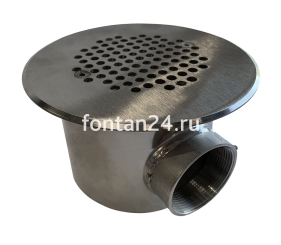 Донный слив Д 154, 2", нержавеющая сталь